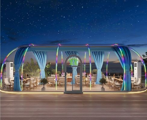 comprar Moderno Inteligente exterior Prefabricado Sala de estrellas impermeable cúpulas de policarbonato para Glamping Casa de cúpula geodésica para hoteles online manufacture