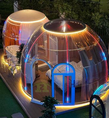 comprar Diseño moderno Casa completa prefabricada exterior de policarbonato geodésico claro Cúpula de burbujas tienda de campaña Hotel Parque comedor-verde Casas de PC Glamping online manufacture