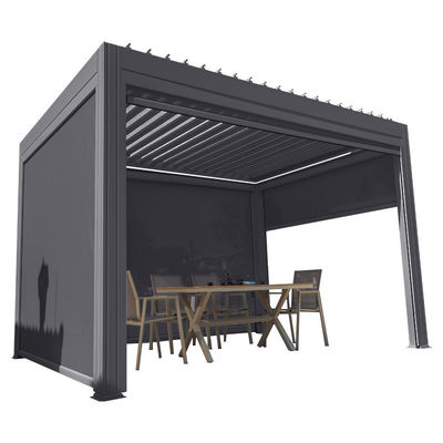 comprar Pabellón de cuatro esquinas en el patio al aire libre con volante eléctrico y marco de aleación de aluminio online manufacture