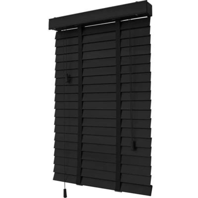 comprar Contemporáneo de diseño persianas para el estudio de la sala de estar de la oficina elevador eléctrico negro de madera sólida persianas luz cortinas sombra online manufacture