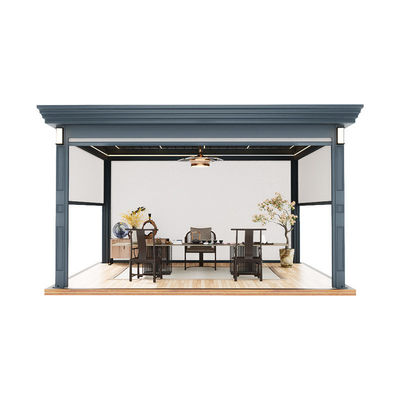 comprar Aluminio de aleación eléctrica Flip Louver Pabellón La sombra al aire libre es duradera y elegante adecuado para uso de terraza de jardín online manufacture