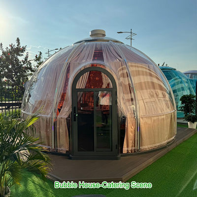 Casa de huéspedes de domo Restaurante tienda de bubbles cortinas de privacidad bar de café modular pequeña casa de burbujas