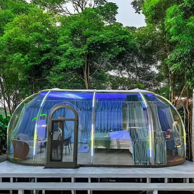Habitación de burbujas al aire libre de policarbonato Habitación de cielo estrellado Casa de burbujas transparente para jardín