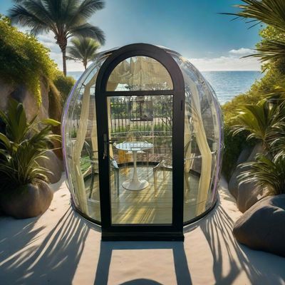 Buena calidad tienda bubble dome jardín domo glamping cúpulas con luces casa bubble