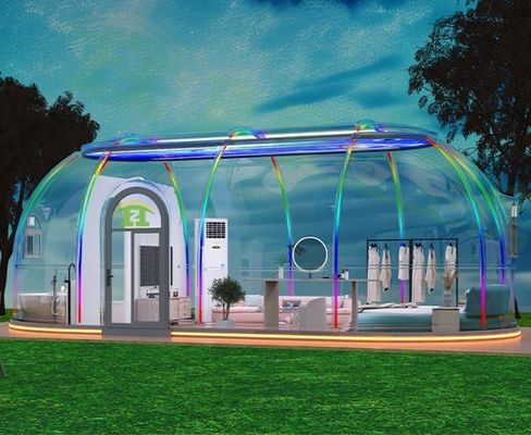 Casa de cúpula de alta calidad Casas de invernadero de lujo Diseño moderno Material de PC Casa prefabricada para camping al aire libre Hotel