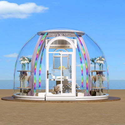 Prefabricado Hotel de lujo Resort Transparente Cúpula de burbujas Tienda Planetario Cúpula Redonda Cúpula