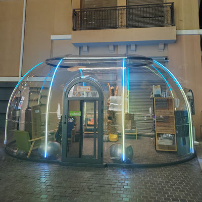 Tenda de burbujas de policarbonato con forma de cúpula transparente personalizable