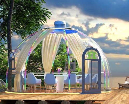 Casas verdes modulares prefabricadas de lujo modernas a prueba de huracanes tienda de PC Dome para Resort Villa Capsule Dome Design