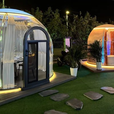 Venta caliente Nuevo diseño de PC Dome Hotel de policarbonato Domo tienda de campaña Modular Casa prefabricada Domo
