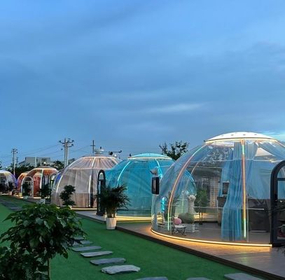 Luxury Outdoor Transparent Inflatable Bubble Lodge para camping y hotel tienda de campaña Casa cómoda con diseño de cúpula