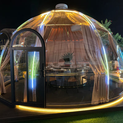 Nuevo diseño de policarbonato de cúpula tienda modular prefabricado PC Casa de cúpula de burbuja de cristal para el resort