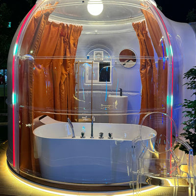 Venta caliente Tenda geodésica exterior transparente a medida Casa de burbujas de diseño modular Casas verdes para entretenimiento