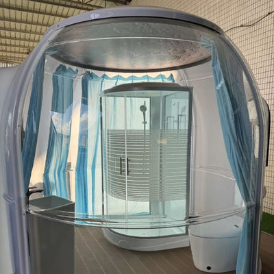 Glamping PVC impermeable 2.7m Casa de lujo de cúpula transparente tienda de cúpula de burbujas para la venta
