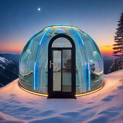 Fuera de la casa de 360 ° de transparencia de la tienda de burbujas claro iglú mejor geodésico domo de burbujas