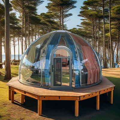 Las casas prefabricadas más recientes de la villa resort tienda de bubbles transparentes casas prefabricadas de cúpula