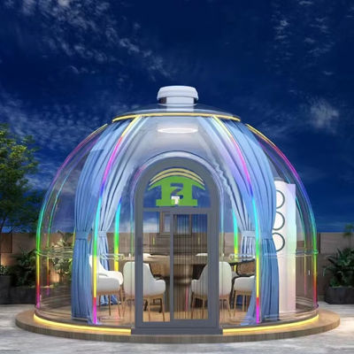 Casa de campamento de lujo impermeable PC tienda de campaña de burbujas Casa prefabricada Casa de glamping de cúpula transparente