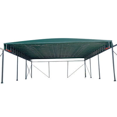 Fácil montaje y desmontaje Acero galvanizado de toldo eléctrico para almacén plegable de contracción grande