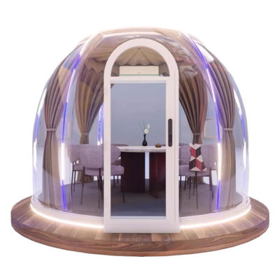 Casa de familia transparente Tienda panorámica al aire libre Camping salvaje Paisaje PC Sala de burbujas estrellada para hotel