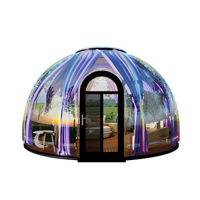 Explorar el aire libre con PC Star Room Mobile Área escénica Camping Tienda esférica Villa al aire libre Hogar en familia Casa de burbujas 3.8m
