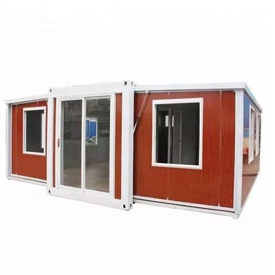 Sala de contenedores plegable con doble ala extraíble para casas de paneles sándwich Solución de sitio de construcción
