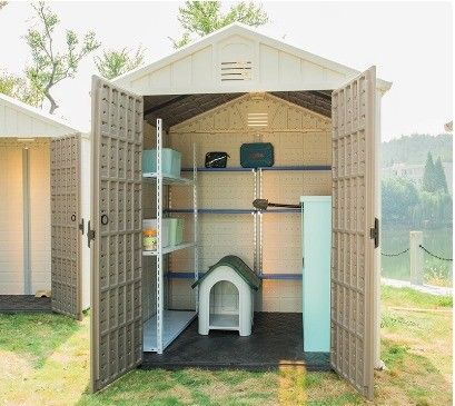 Cuarto pequeño removible para estructura de acero Jardín exterior Cuarto simple de montaje Almacenamiento en silvestre