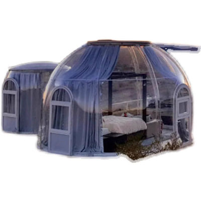 Estilo de diseño contemporáneo Hotel al aire libre Camping Scenic Sala de vidrio Sfera tienda de campaña Casa de burbujas Alojamiento en familia
