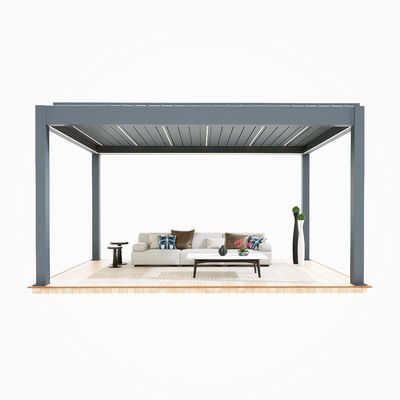 Inteligente para exteriores de aleación de aluminio persiana eléctrica gazebo patio jardín patio casa pabellón sala de sol al aire libre