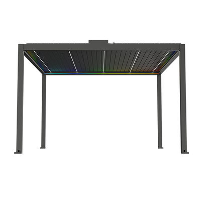 Aluminio de aleación eléctrica pabellón de lucerna inclinada patio al aire libre mirador villa jardín sala de sol mirador