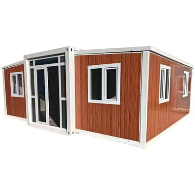 Sala plegable de doble ala decoración de área triple se puede ampliar casa de contenedores móviles extraíbles casa móvil