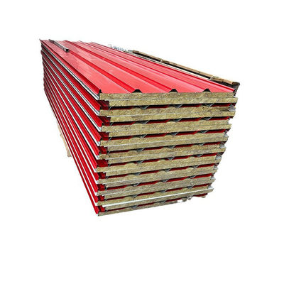 Tabla de lana de roca resistente al agua Tabla de acero de color Tabla de espuma de sándwich con estilo de diseño contemporáneo